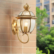 全铜户外壁灯庭院灯欧式别墅花园室外阳台过道走廊创意墙壁灯