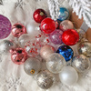 圣诞季 6cm圣诞装饰彩球 唯美透明球圣诞球套装树装饰挂球30件装