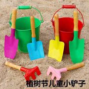 植树节铲子幼儿园儿童宝宝，沙滩玩具套装挖土园艺，工具玩沙铁铲铁桶