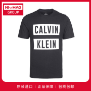 calvinklein男装高端品牌，夏季潮牌上衣ck潮流，印花纯棉短袖t恤男