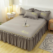 床裙式床罩单件防尘保护套，1.5m1.8米2床笠床单防滑床套罩全棉