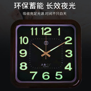 上海静音夜光挂钟客厅，办公室电子钟表创意中式墙上挂表经典石英钟