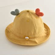 婴儿帽子可爱超萌儿童渔夫帽宝宝春秋薄款夏季遮阳男童女童太阳帽