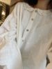 PINKMOON/自制白栀 定制刺绣面料 米色棉麻衬衣 vintage森系衬衫