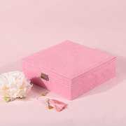 灵芳首饰盒公主欧式韩国带锁木质可爱手饰品收纳盒 女孩生日