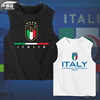 Italy意大利队欧洲杯蓝衣军团足球迷纪念队服纯棉背心男无袖t恤衫