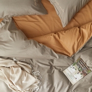 简约四件套棉刺绣北欧风简约被套 1.8m床笠三件套床单款床上