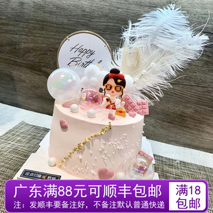 网红女神闺蜜蛋糕装饰软胶富婆女王摆件钱标翻糖模具美女插件摆件