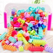 儿童益智玩具环保塑料收纳桶，包装diy大颗粒拼装拼插积木