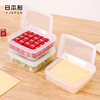 日本进口芝士片收纳盒翻盖奶酪黄油分装盒耐高温葱姜蒜水果保鲜盒