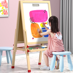 儿童画板家用磁性双面教学小黑板支架式涂色涂鸦画画可擦写字白板