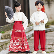 儿童合唱服演出服中国风服装马面裙幼儿园班服啦啦队国学汉服古装