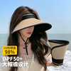UPF50+黑胶大帽檐草帽 有效阻隔紫外线