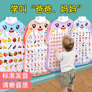 看图识字识物宝宝儿童，玩具认知语音启蒙早教，墙贴发声有声挂图2岁