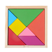 丹妮奇特七巧板智力拼图木质，儿童益智玩具彩色实木，手工拼装板模型