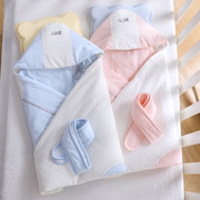 新生儿纯棉抱被春秋夏季初生，婴儿包被宝宝用品产房包单外出a类薄