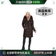 taharicasey女式中长款保暖羽绒服，咖啡色美国奥莱直发