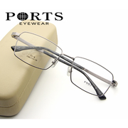 ports宝姿眼镜架男款，钛架大脸框商务，近视镜全框配镜架pom62204