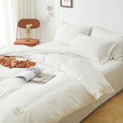 白色床单被罩四件套宾馆酒店床上用品全套装民宿风被子被套七件套