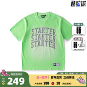 starter荧光系列短袖oversize情侣款，潮流t恤纯棉绿色运动上衣