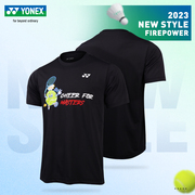 yonex尤尼克斯网球服男yy羽毛球服运动短袖圆领，t恤网球文化衫