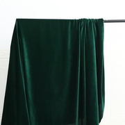 加厚加宽墨绿色金丝绒布料丝绒会议桌布舞台背景幕布装饰展示面料