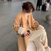 THEORY ERROR法式小个子轻奢名媛大衣中长款毛呢外套女秋冬季