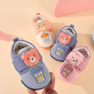 婴儿鞋0-1岁男女宝宝学步鞋春秋加厚学步鞋婴幼儿软底防滑不掉鞋
