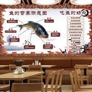麻辣鱼火锅餐厅复古装饰画贴墙贴墙画壁画贴画写真广告画海报定制