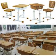 加厚中小学生课桌椅单人双层课，桌椅培训辅导班学生，课桌椅象棋桌椅
