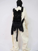 独立设计包包黑色毛毛不笑喵小猫，包小众(包小众)潮牌斜挎包手机毛毛单肩包