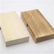 木盒子木质包装盒，茶盒实木复古桌面，收纳盒长方形大小号薄木盒