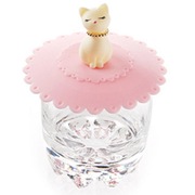 小猫杯盖可爱猫咪防漏无毒硅胶盖 玻璃杯密封盖子卡通陶瓷温杯盖