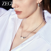 ZEGL法式人造大珍珠项链女轻奢小众高级感气质长款复古毛衣锁骨链
