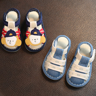 宝宝布凉鞋(布凉鞋)软底男童，千层底老北京婴儿手工布鞋，儿童夏1-3岁2小童女