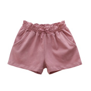 女童可爱公主裤子夏季女宝宝纯色运动裤纯棉儿童装洋气短裤外穿薄
