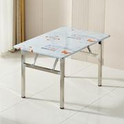 加厚304不锈钢可折叠台桌方桌会议桌长条桌烧烤桌简易户外野餐桌