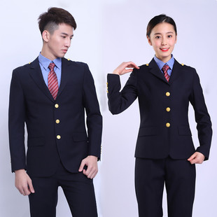 铁路制服春秋男女士西装，套装工作服19式，铁路局专用服装新式路服