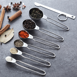 onlycook304不锈钢，量勺套装计量勺烘焙厨房，工具克数勺刻度勺子
