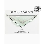 sterling forever精致星座项链 - 银色-水瓶座 美国奥莱直发