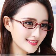 时尚气质优雅老花眼镜女防辐射50100400度高清变色老光镜平光镜