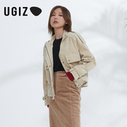 UGIZ2021冬季韩版女装休闲潮流时尚灯芯绒夹克外套女UDUE911