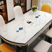 椭圆形餐桌垫免洗防水防油防烫pvc软，玻璃桌面保护垫折叠圆桌桌布