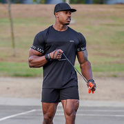 运动速干衣男士肌肉训练健身房跑步宽松短袖t恤弹力篮球健身衣服