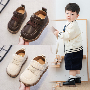 1-3岁男女宝宝学步鞋，秋冬软底婴儿鞋英伦男童，小皮鞋单鞋透气