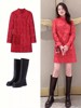 2024红色战袍气质女神范，新中式改良旗袍复古轻熟风高端连衣裙
