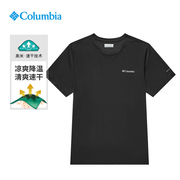 Columbia哥伦比亚速干短袖T恤户外男休闲透气吸湿圆领半袖AE1419