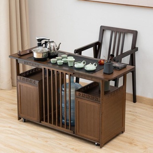新中式楠竹茶桌椅组合现代简约茶几办公室茶具套装一体禅意泡茶台