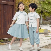 六一儿童演出服中国风男女童汉服班服小学生合唱服夏幼儿园表演服