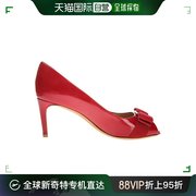 香港直邮SALVATORE FERRAGAMO 女士红色露趾高跟鞋 0574298